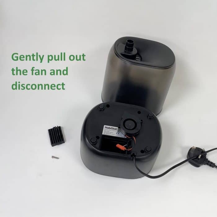 how to replace the Habistat humidifier fan slide 2
