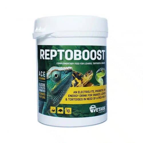 Vetark Reptoboost electrolyte and probiotic supplement for reptiles, 100g.