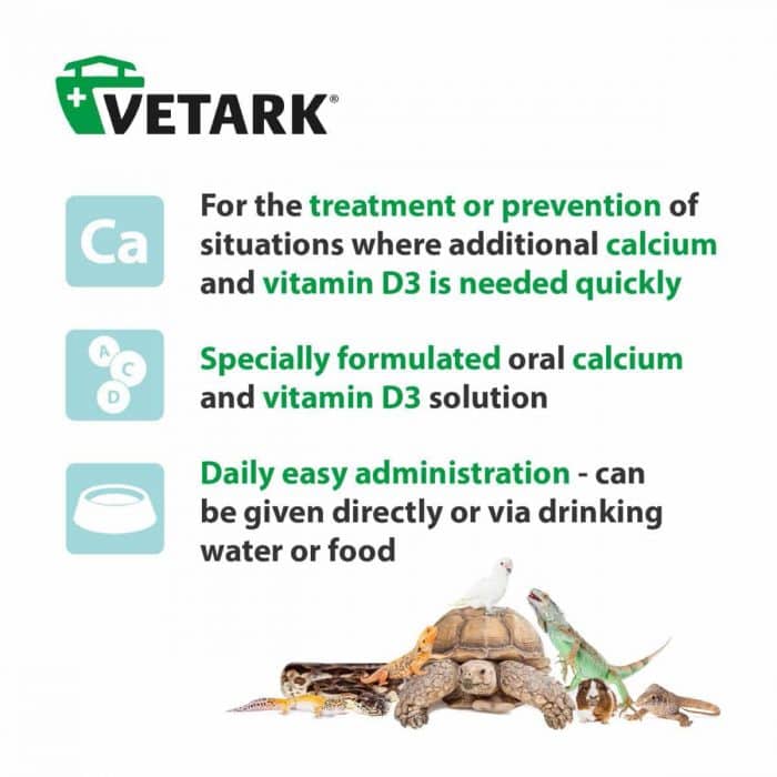 Vetark Zolcal-D calcium and vitamin D3 oral solution for reptiles birds and small animals