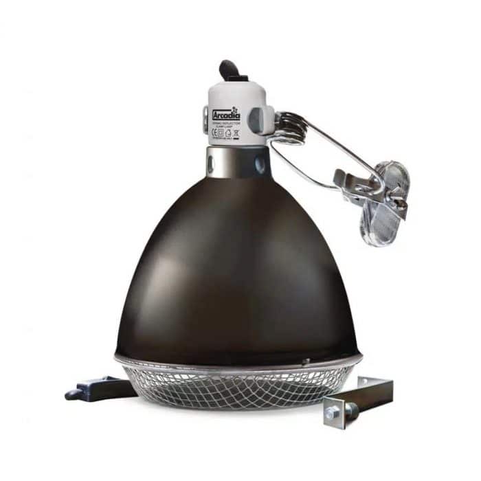 Arcadia 20cm ceramic reflector clamp lamp graphite reptile heat lamp holder with safety guard