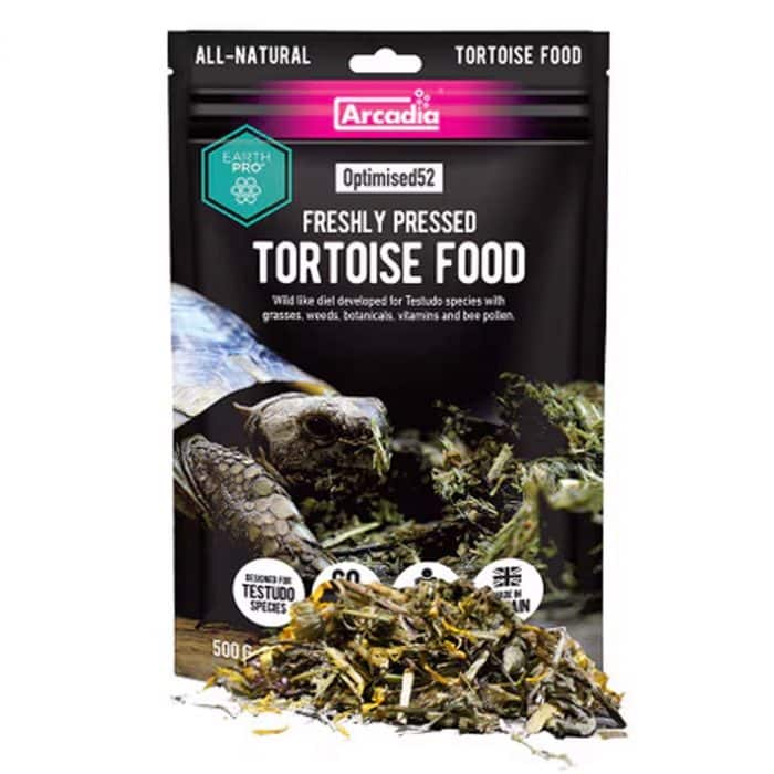 Arcadia EarthPro Optimised52 freshly pressed tortoise food 500g natural diet for Testudo tortoise species