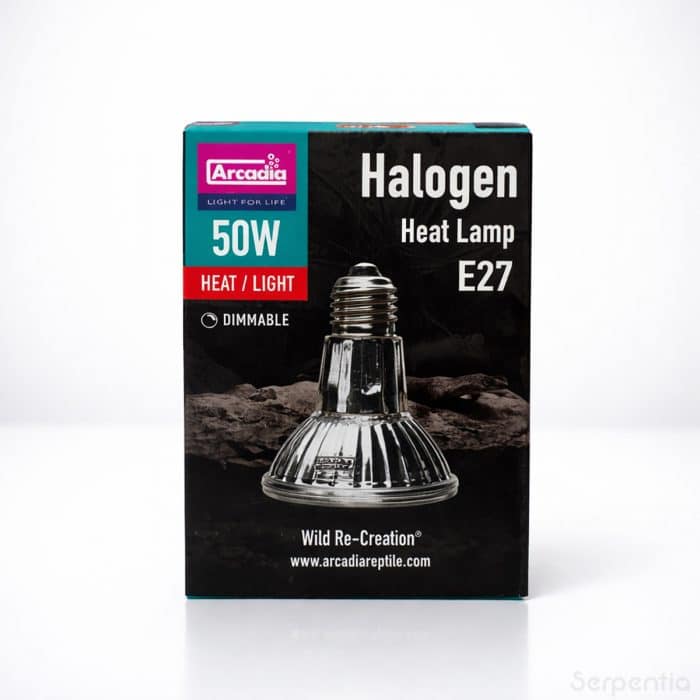 Arcadia Halogen Heat Lamp 50W E27 reptile basking bulb