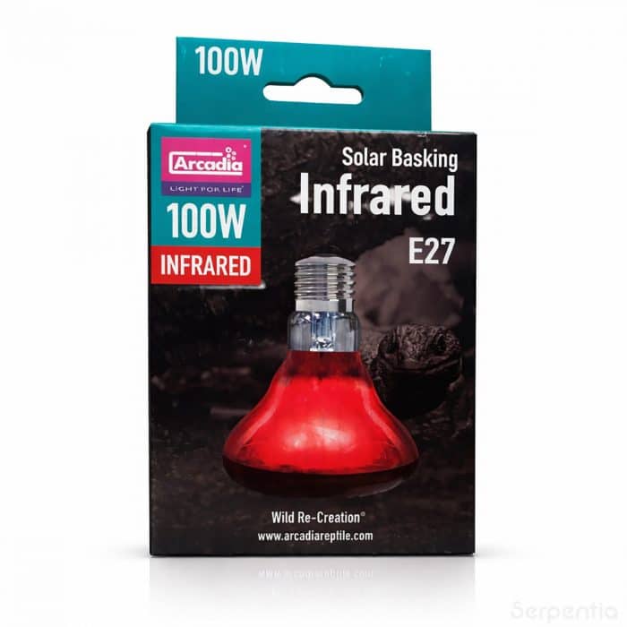 Arcadia Solar Basking Infrared 100W E27 reptile basking heat lamp