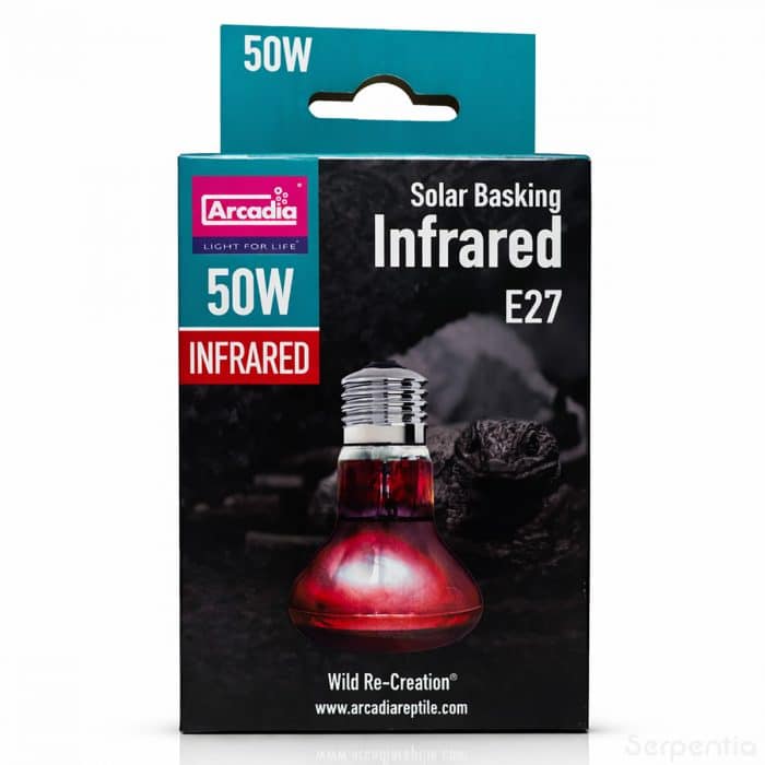 Arcadia Solar Basking Infrared 50W E27 reptile basking heat lamp