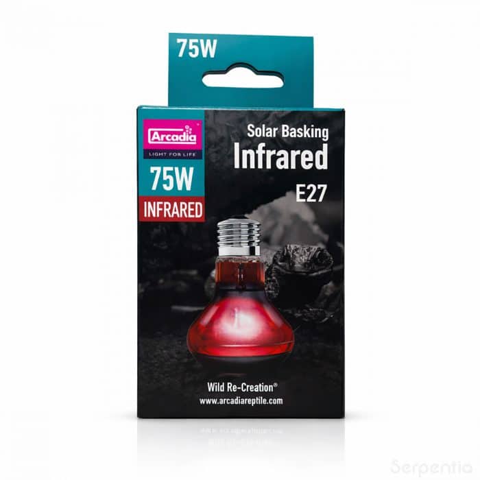 Arcadia Solar Basking Infrared 75W E27 reptile basking heat lamp