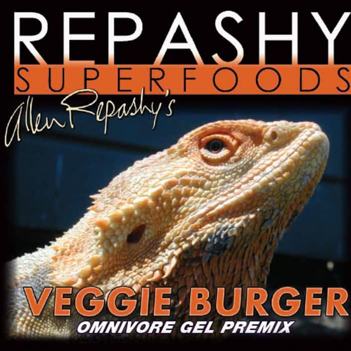 Repashy Veggie Burger 85g reptile and amphibian omnivore gel food premix label