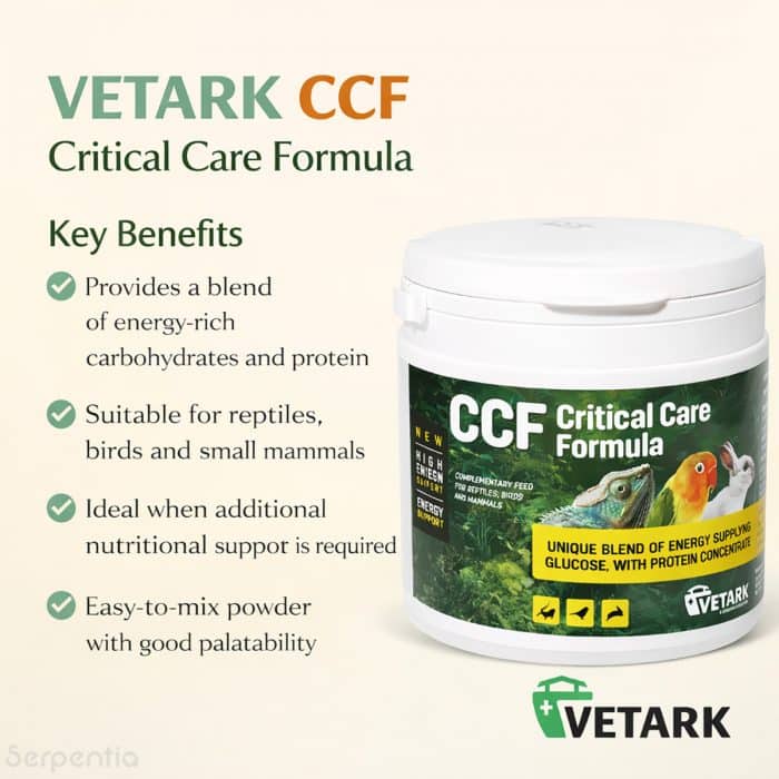 Vetark CCF Critical Care Formula providing readily available energy and protein for animals needing extra dietary support