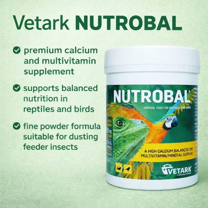 Vetark Nutrobal 50g calcium and multivitamin supplement for reptiles and birds