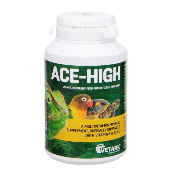 Vetark ACE-High 50g multivitamin and mineral supplement for reptiles and birds