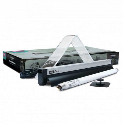 Arcadia PureSun Mini 8W bird lamp kit with reflector, lamp, tube and box