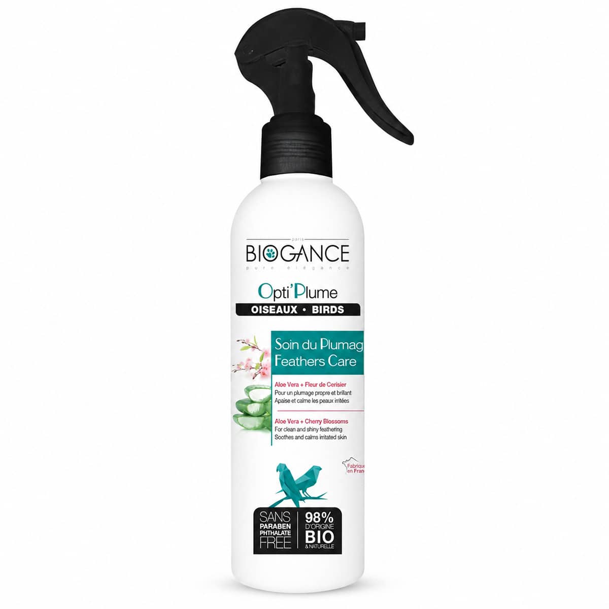 Biogance OptiPlume 250ml feather care spray for birds bottle