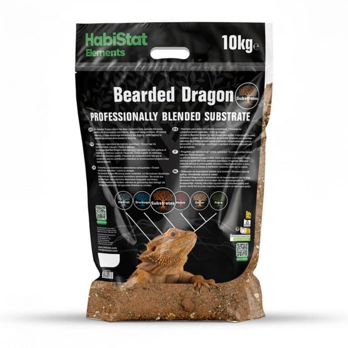 HabiStat Bearded Dragon Bedding Substrate 10kg back of pack