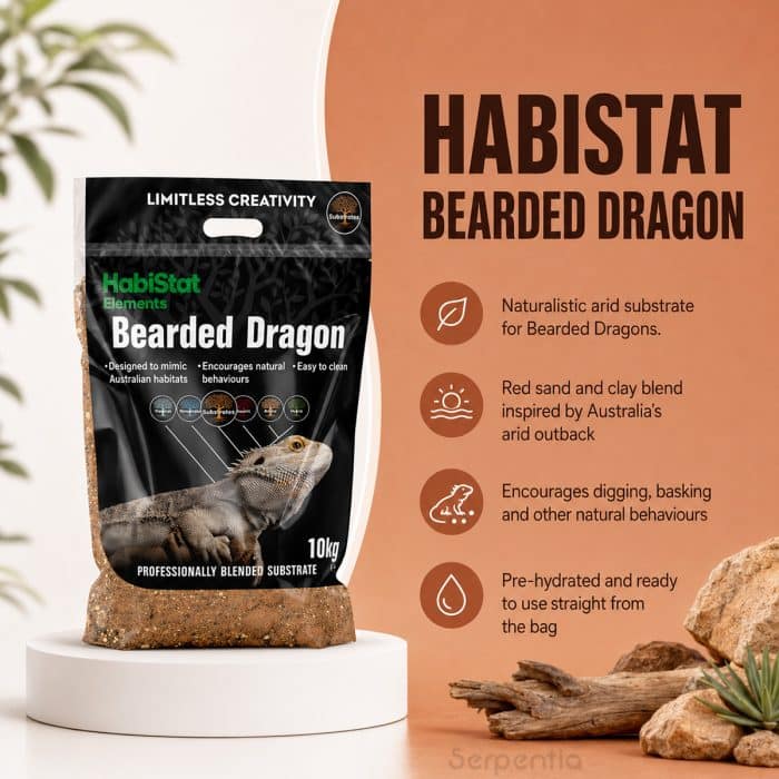 HabiStat Bearded Dragon Substrate 10kg key benefits and features