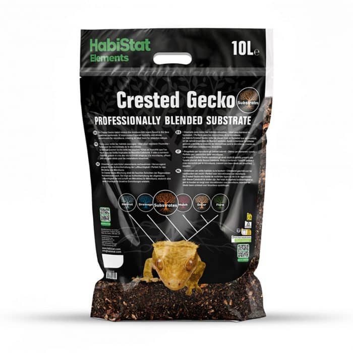 HabiStat Crested Gecko Bedding Substrate 10L back of pack