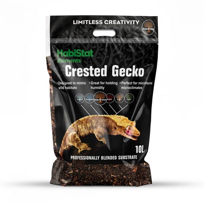 HabiStat Crested Gecko Bedding Substrate 10L front of pack
