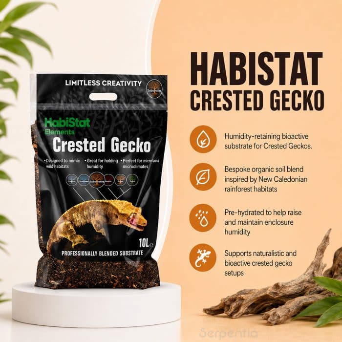 HabiStat Crested Gecko Substrate 10L key benefits and features