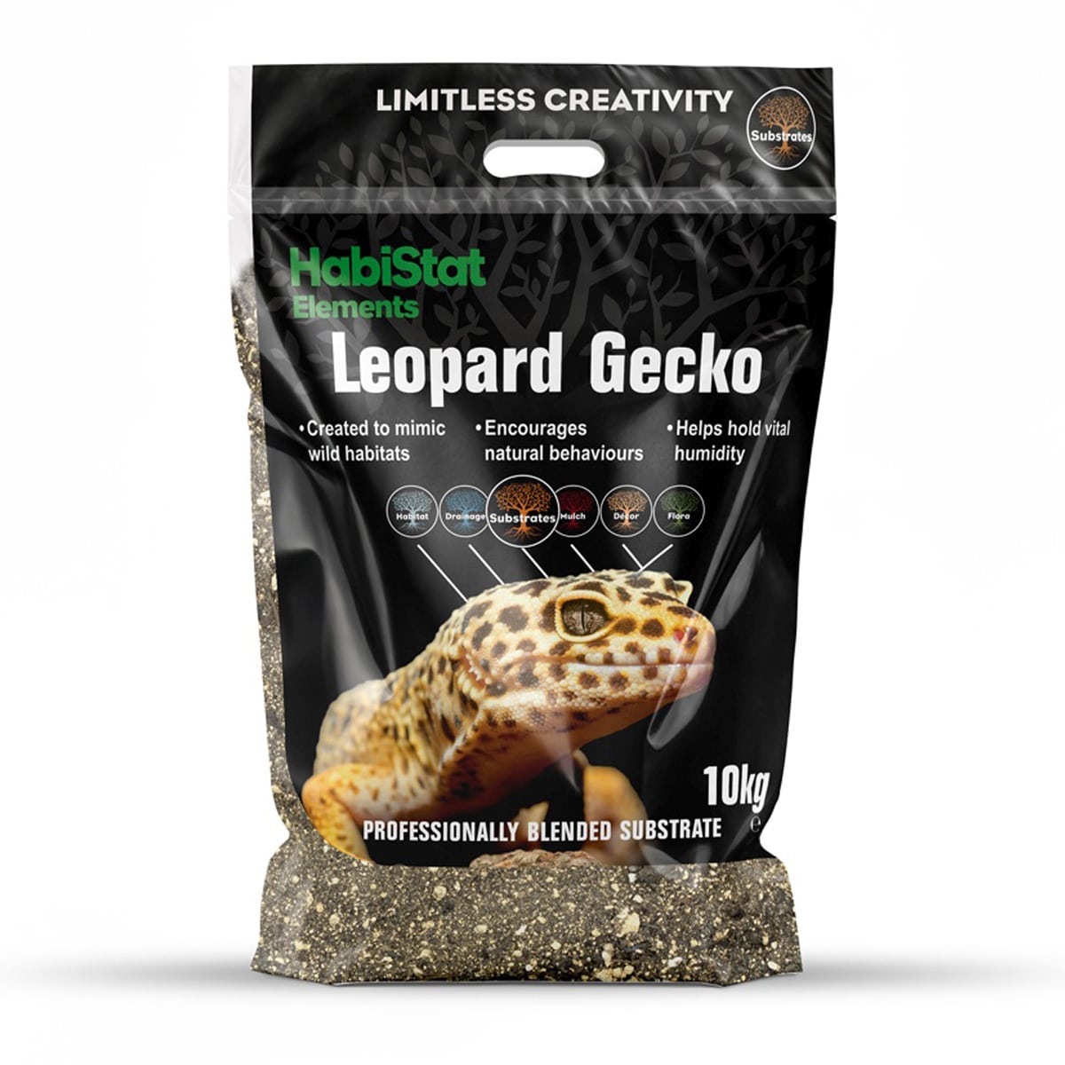 HabiStat Leopard Gecko Bedding Substrate 10kg front of pack