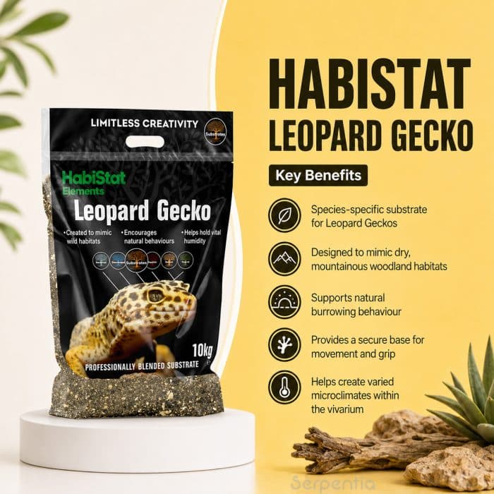 HabiStat Leopard Gecko Substrate 10kg key benefits and features