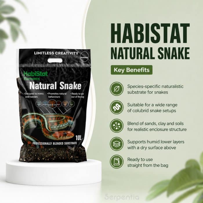 HabiStat Natural Snake Substrate 10L key benefits and features