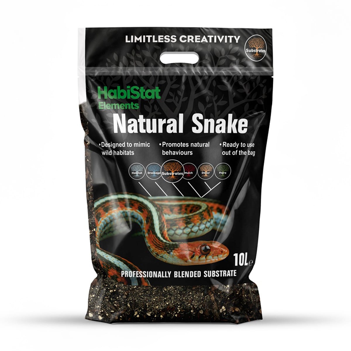 HabiStat Snake Bedding Substrate 10L front of pack