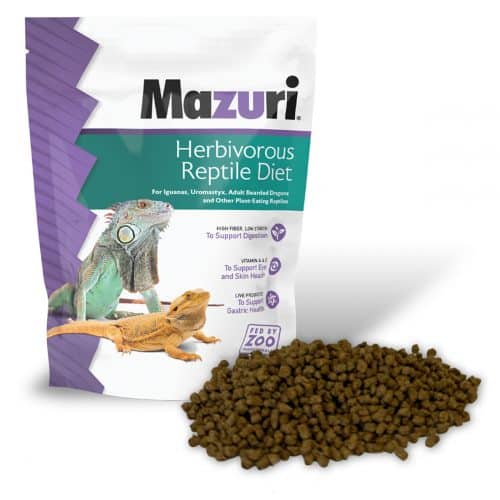 Mazuri Reptile Diet 226g bag with pellets for iguanas, adult bearded dragons and plant eating reptiles