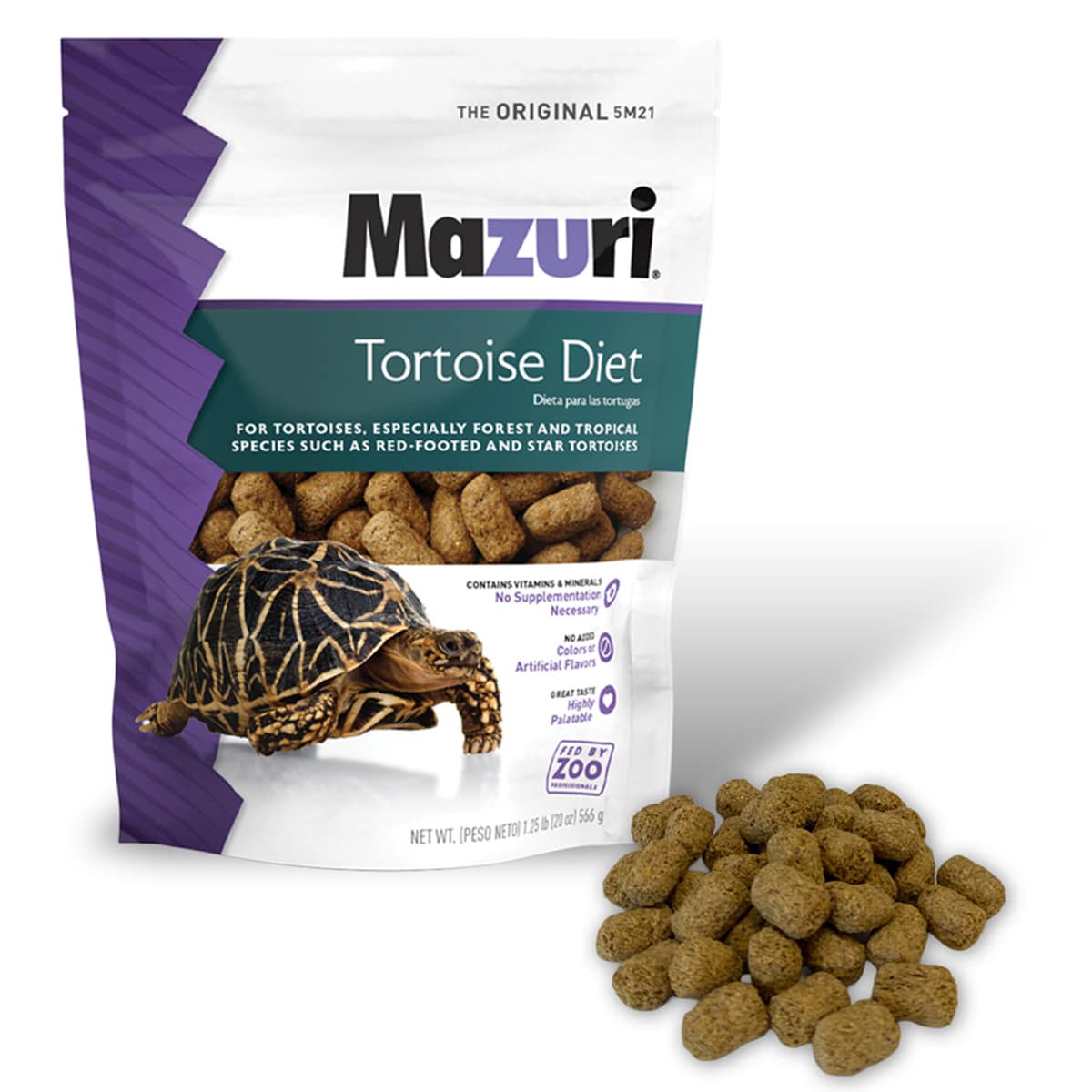 Mazuri Tortoise Diet 566g bag with pellets