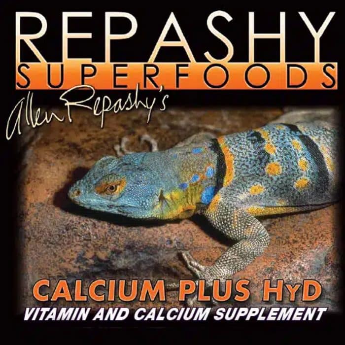 Repashy Calcium Plus HyD 85g vitamin and calcium supplement for reptiles and amphibians label