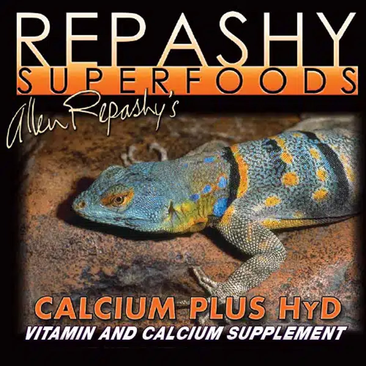 Repashy Calcium Plus HyD 85g vitamin and calcium supplement for reptiles and amphibians label