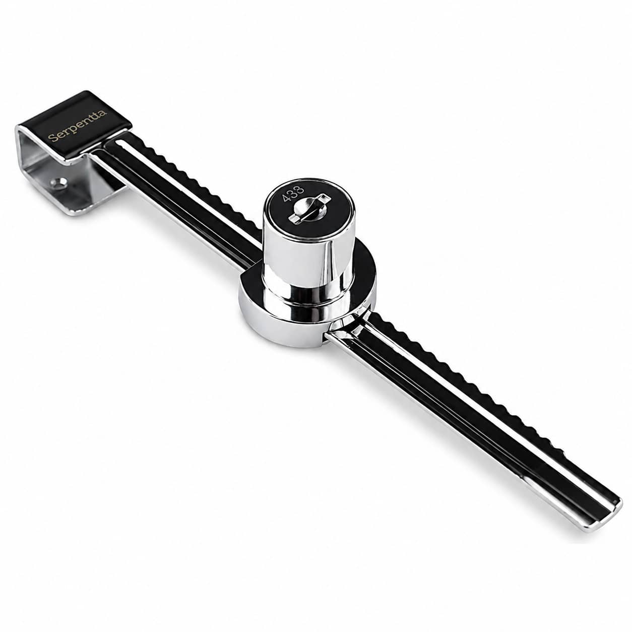 Serpentia Heavy Duty Vivarium Lock 140mm Stainless Steel Glass Door Lock showing lock barre on sliding bar