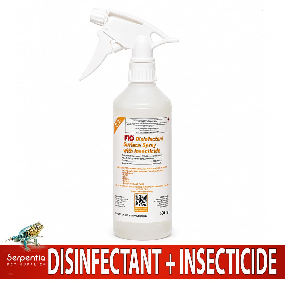 F10 Disinfectant Surface Spray with Insecticide 500ml - Animal Housing Spray