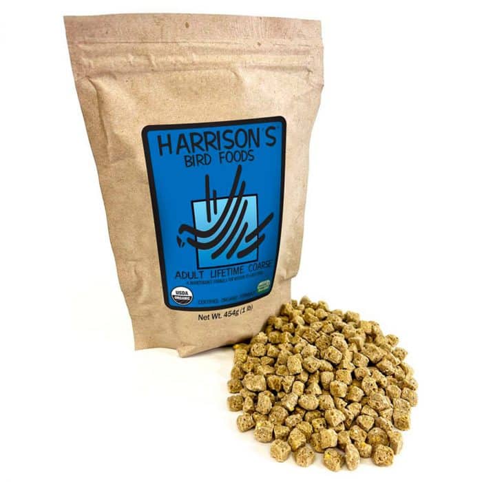 Harrison's Adult Lifetime Coarse 454g bag with bird food nuggets