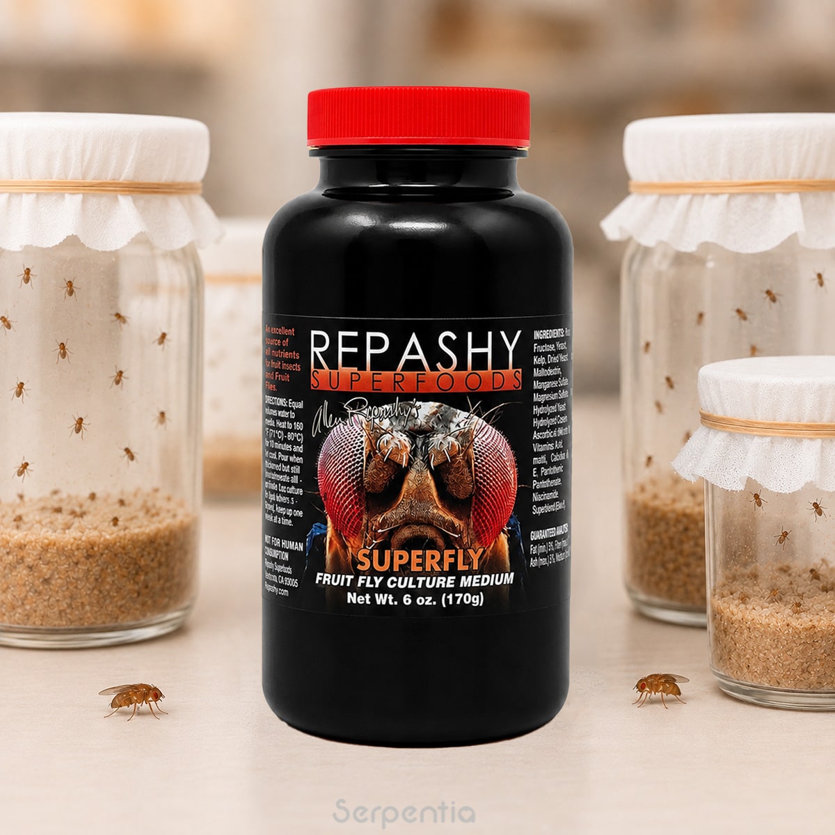 Repashy SuperFly 170g fruit fly culture medium with prepared fruit fly cultures