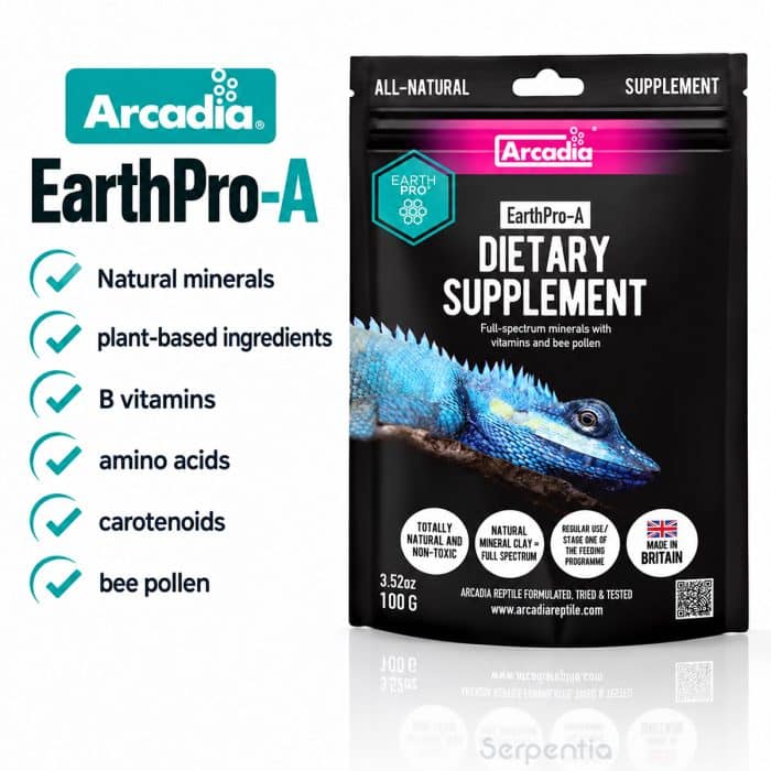 Arcadia EarthPro-A 100g dietary supplement with natural minerals, B vitamins, amino acids, carotenoids and bee pollen
