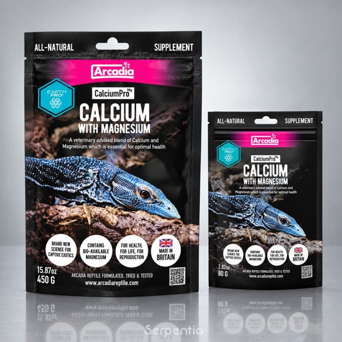 Arcadia EarthPro CalciumPro Mg calcium with magnesium supplement in 80g and 450g pack sizes