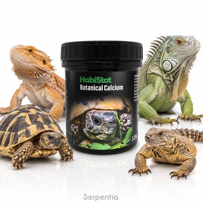 HabiStat Botanical Calcium 125g with tortoise, bearded dragon, iguana and other herbivorous reptiles