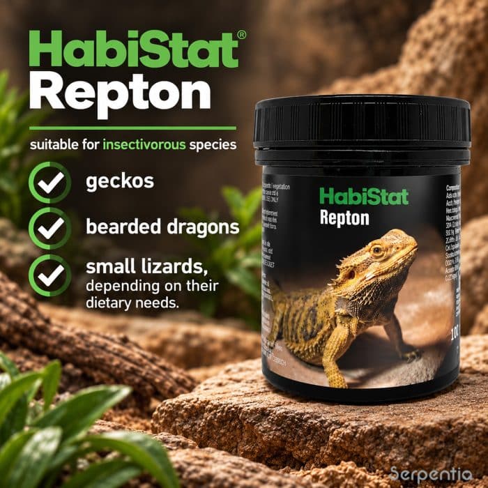 HabiStat Repton 100g reptile supplement suitable for geckos, bearded dragons and other insectivorous lizards