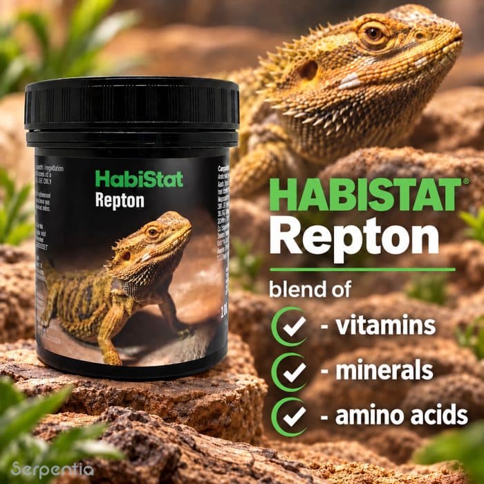 HabiStat Repton 100g reptile supplement with vitamins, minerals and amino acids for insectivorous reptiles