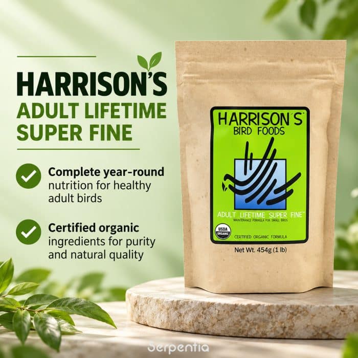 Harrison's Adult Lifetime Super Fine 454g complete year-round organic nutrition for healthy adult birds