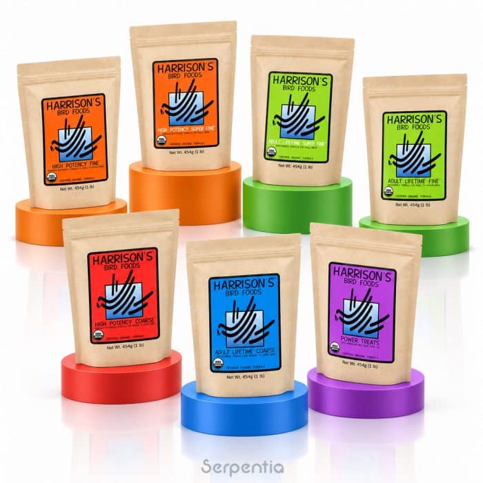 Harrison’s Bird Foods 454g range including High Potency, Adult Lifetime and Power Treats