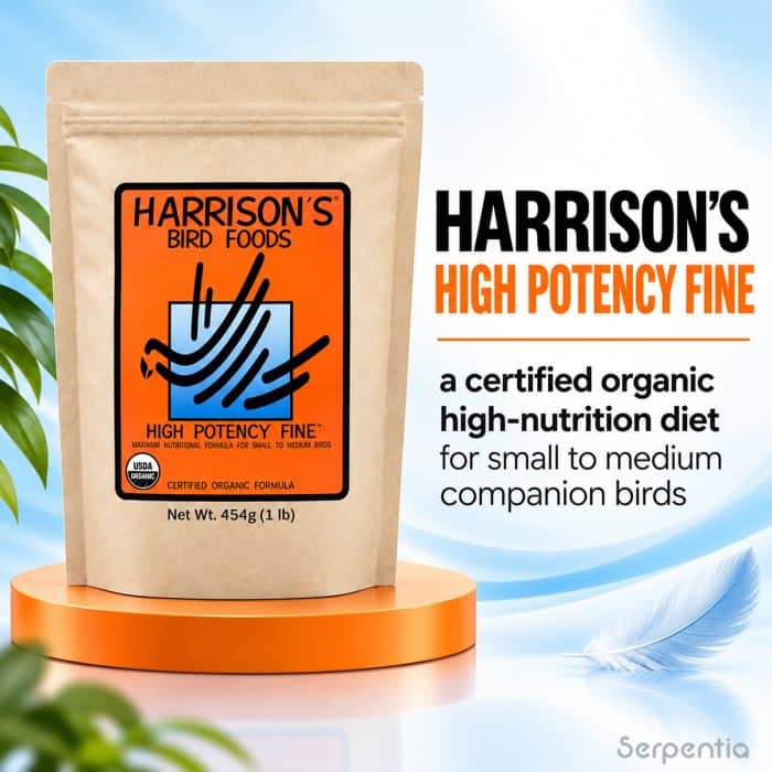 Harrison’s High Potency Fine 454g certified organic food for small to medium companion birds