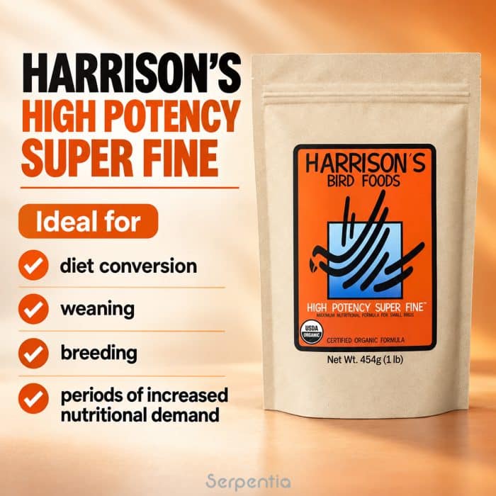 Harrison's High Potency Super Fine 454g for diet conversion, weaning, breeding and increased nutritional demand