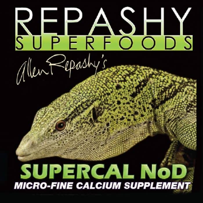 Repashy SuperCal NoD micro-fine calcium supplement label for reptiles and amphibians