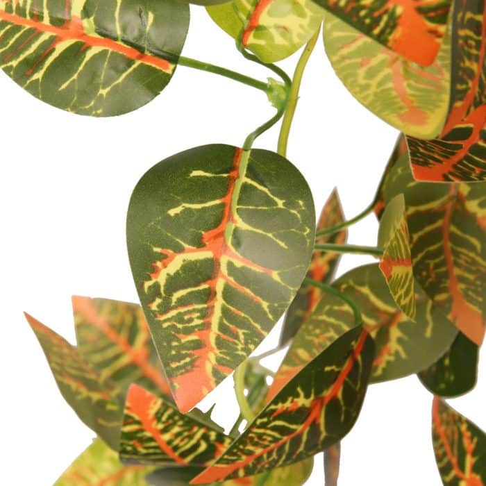 Close-up of the green leaves on the HabiStat Chameleon hanging vine