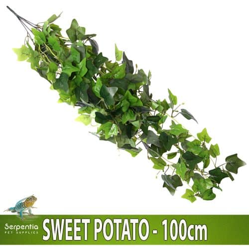 HabiStat Hanging Vine Plus Sweet Potato 100cm artificial trailing plant for reptile and vivarium decoration