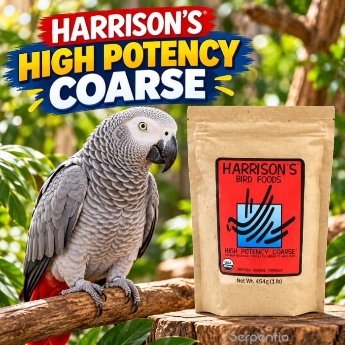 Harrison's High Potency Coarse 454g bird food with African grey parrot
