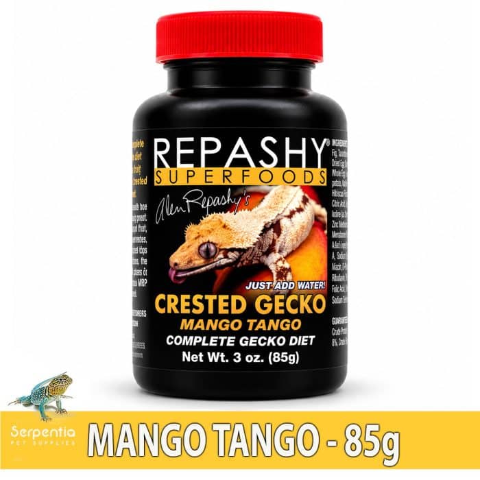 Repashy Mango Tango 85g fruit-based complete meal replacement diet powder for Crested Geckos.