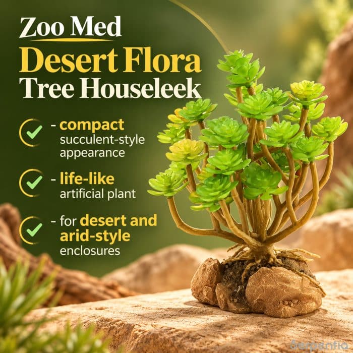 Zoo Med Desert Flora Tree Houseleek compact succulent-style artificial plant for desert and arid reptile enclosures