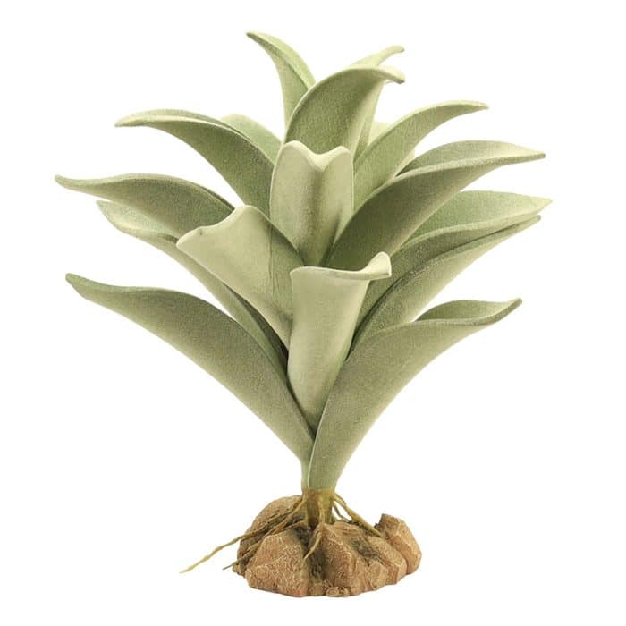 Zoo Med Naturalistic Desert Flora Silver Mullien artificial terrarium plant with removable rock base
