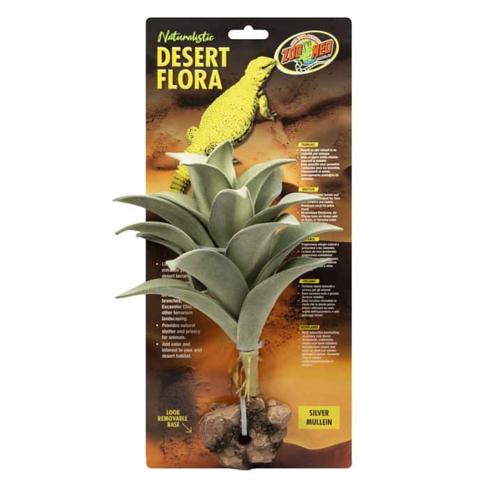 Zoo Med Naturalistic Desert Flora Silver Mullien artificial terrarium plant in retail packaging