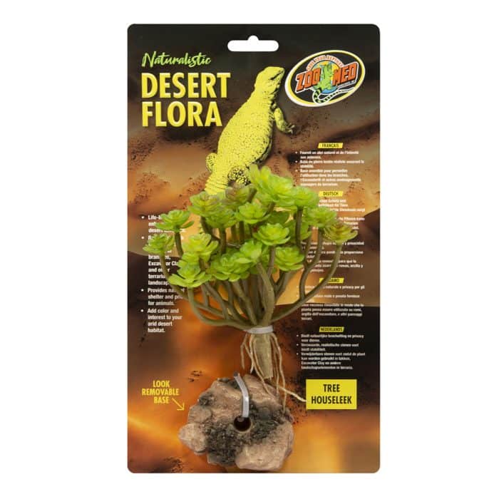 Zoo Med Naturalistic Desert Flora Tree Houseleek artificial terrarium plant in retail packaging